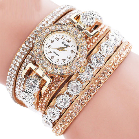 CCQ Fashion Women Watches Rhinestone Luxury Woman Full Crystal Bracelet Wristwatch Quartz Watch Relogio Feminino Gift - watchwomen