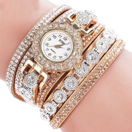 CCQ Fashion Women Watches Rhinestone Luxury Woman Full Crystal Bracelet Wristwatch Quartz Watch Relogio Feminino Gift - watchwomen