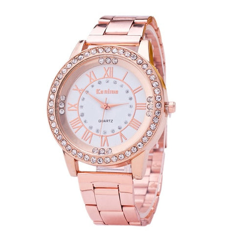 Fashion Women's Watches Luxury Crystal Wrist Watch Woman Watches-female Stainless Steel Quartz Watch Clock Feminino Relogios - watchwomen