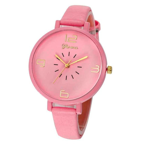 Geneva Design Women Watches 2017 Fashion Ladies Casual Faux Leather Quartz Wrist Watch Clock Montre Femme relogios femininos - watchwomen