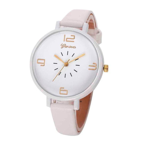 Geneva Design Women Watches 2017 Fashion Ladies Casual Faux Leather Quartz Wrist Watch Clock Montre Femme relogios femininos - watchwomen