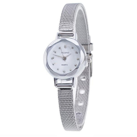 relojes mujer New Fashion Woman Watches Ladies Stainless Steel Mesh Band Wrist Watch Dropship Relogio Feminino Wholesale saat - watchwomen