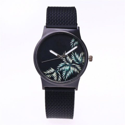 Black Flower Watch Women Watches Ladies 2018 Brand Luxury Famous Female Clock Quartz Watch Wrist Relogio Feminino Montre Femme - watchwomen