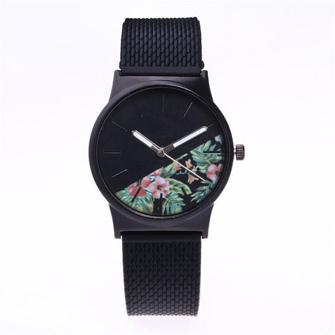 Black Flower Watch Women Watches Ladies 2018 Brand Luxury Famous Female Clock Quartz Watch Wrist Relogio Feminino Montre Femme - watchwomen