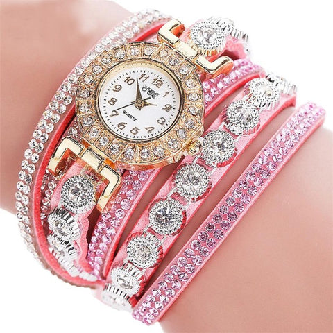 Watch 2017 relogio masculino Women Quartz Women PU Leather  Rhinestone Watch Bracelet Watches  Hours Horas  Dropship 17JUN19 - watchwomen