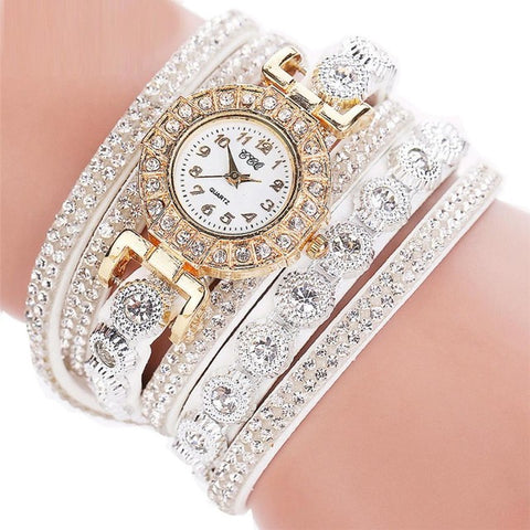 Watch 2017 relogio masculino Women Quartz Women PU Leather  Rhinestone Watch Bracelet Watches  Hours Horas  Dropship 17JUN19 - watchwomen