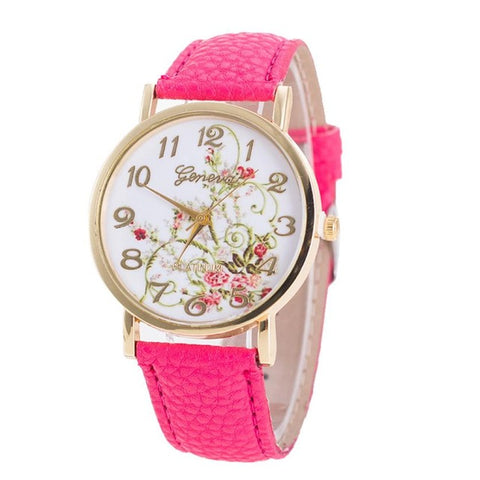 2017 Milky hot sale Fashion Geneva Fashion Women Flowers Watches Sport Analog Quartz Wrist Watch  watch 17Jul 28 - watchwomen