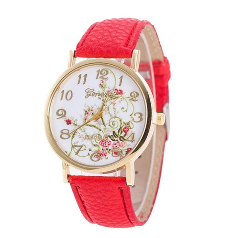2017 Milky hot sale Fashion Geneva Fashion Women Flowers Watches Sport Analog Quartz Wrist Watch  watch 17Jul 28 - watchwomen