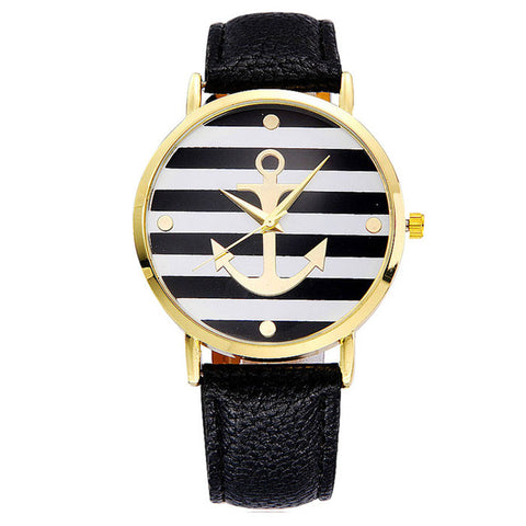Relogio feminino Paradise 2017  5 Colors New Arrival Fashion Imitation  Leather strap Anchor Watches Women Dress Watches  Apr14 - watchwomen