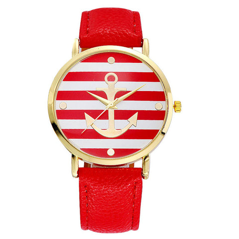 Relogio feminino Paradise 2017  5 Colors New Arrival Fashion Imitation  Leather strap Anchor Watches Women Dress Watches  Apr14 - watchwomen