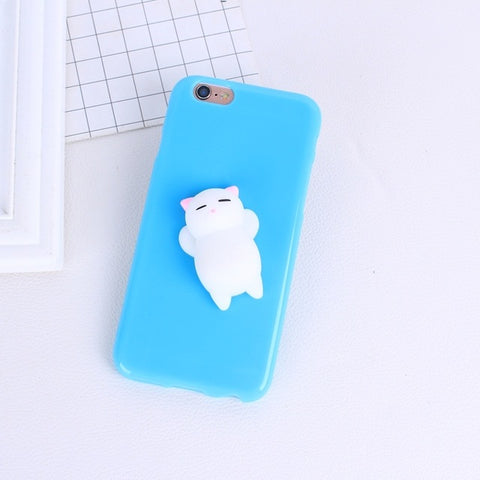 Soft Squishy Phone Case Cover For iphone 7 7 plus 8 8 plus Case Capa 3D Cute Animal Squeeze Toys For iphone 5 5s 5se 6 6s 4.7'' - watchwomen