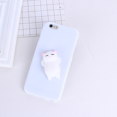 Soft Squishy Phone Case Cover For iphone 7 7 plus 8 8 plus Case Capa 3D Cute Animal Squeeze Toys For iphone 5 5s 5se 6 6s 4.7'' - watchwomen