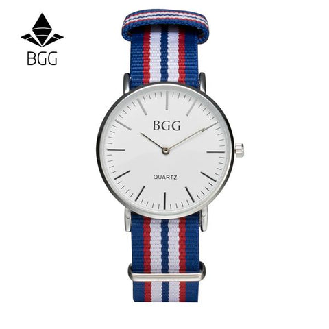 Luxury Casual Sports Nylon Weave Belt Women Watches Simple Classic Couples High Quality Quartz Watch Men 5 Color Clock Relogio - watchwomen