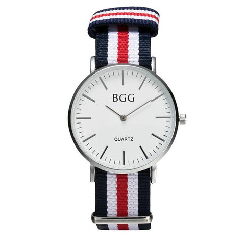 Luxury Casual Sports Nylon Weave Belt Women Watches Simple Classic Couples High Quality Quartz Watch Men 5 Color Clock Relogio - watchwomen