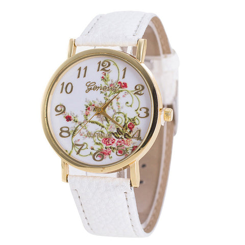 Geneva Watches Women Fashion Flowers bracelet Watches Sport Analog Quartz Wrist Watch top brand luxury relojes mujer montres - watchwomen