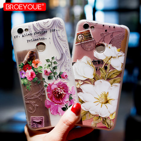 BROEYOUE Case For Xiaomi Redmi 4A 4X 3X 3S Pro 5 Plus 3D Relief Soft Silicone TPU Phone Case For Xiaomi Redmi Note 3 4 4X 5A - watchwomen