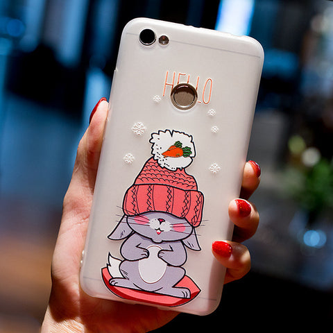BROEYOUE Case For Xiaomi Redmi 4A 4X 3X 3S Pro 5 Plus 3D Relief Soft Silicone TPU Phone Case For Xiaomi Redmi Note 3 4 4X 5A - watchwomen
