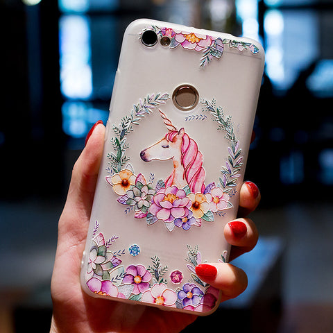 BROEYOUE Case For Xiaomi Redmi 4A 4X 3X 3S Pro 5 Plus 3D Relief Soft Silicone TPU Phone Case For Xiaomi Redmi Note 3 4 4X 5A - watchwomen