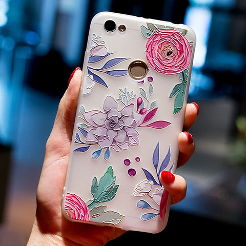 BROEYOUE Case For Xiaomi Redmi 4A 4X 3X 3S Pro 5 Plus 3D Relief Soft Silicone TPU Phone Case For Xiaomi Redmi Note 3 4 4X 5A - watchwomen
