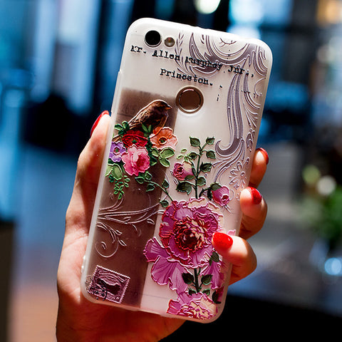 BROEYOUE Case For Xiaomi Redmi 4A 4X 3X 3S Pro 5 Plus 3D Relief Soft Silicone TPU Phone Case For Xiaomi Redmi Note 3 4 4X 5A - watchwomen