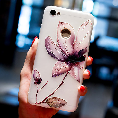 BROEYOUE Case For Xiaomi Redmi 4A 4X 3X 3S Pro 5 Plus 3D Relief Soft Silicone TPU Phone Case For Xiaomi Redmi Note 3 4 4X 5A - watchwomen