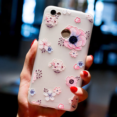 BROEYOUE Case For Xiaomi Redmi 4A 4X 3X 3S Pro 5 Plus 3D Relief Soft Silicone TPU Phone Case For Xiaomi Redmi Note 3 4 4X 5A - watchwomen