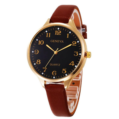 Watch 2017 relogio masculino Women Casual Checkers Faux Leather Quartz Analog Wrist  Watch Reloj Horas Dropship 17JUN21 - watchwomen