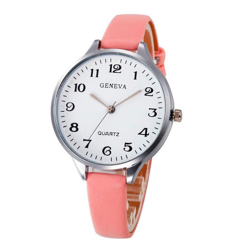 Watch 2017 relogio masculino Women Casual Checkers Faux Leather Quartz Analog Wrist  Watch Reloj Horas Dropship 17JUN21 - watchwomen