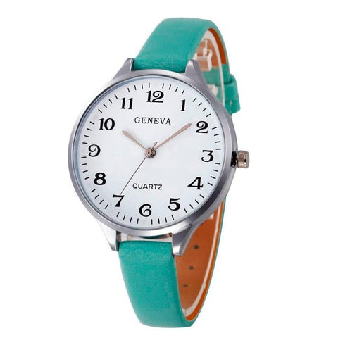 Watch 2017 relogio masculino Women Casual Checkers Faux Leather Quartz Analog Wrist  Watch Reloj Horas Dropship 17JUN21 - watchwomen