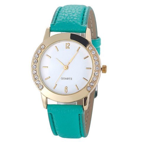 Relogio Feminino Watches Luxury Dress Clock Female Brand Ladies Watch Diamond Analog Leather Band Quartz Wrist Women LI - watchwomen
