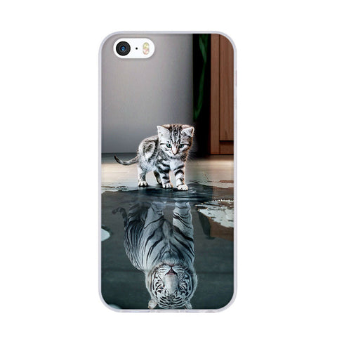Silicone Cases for iphone 6 6s 7 Phone Case For iPhone 5 5S SE Case 3D Pattern Soft TPU Slim Cover For iPhone 7 6 6S 8 phone Bag - watchwomen