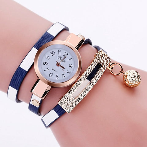 Women's Watches 2018 Fashion PU Leather Pendant Bracelet Ladies Watch Female Clock Relogio Feminino bayan saat - watchwomen