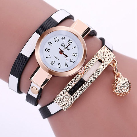 Women's Watches 2018 Fashion PU Leather Pendant Bracelet Ladies Watch Female Clock Relogio Feminino bayan saat - watchwomen