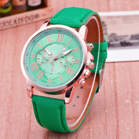 FUNIQUE Fashion Minimalist Watches Women PU Leather Ladies Dress Gold Quartz Watch 2017 Hot Sale Wristwatch For Girls Clock Gift - watchwomen