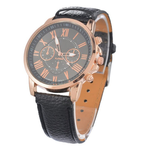 FUNIQUE Fashion Minimalist Watches Women PU Leather Ladies Dress Gold Quartz Watch 2017 Hot Sale Wristwatch For Girls Clock Gift - watchwomen