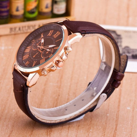FUNIQUE Fashion Minimalist Watches Women PU Leather Ladies Dress Gold Quartz Watch 2017 Hot Sale Wristwatch For Girls Clock Gift - watchwomen