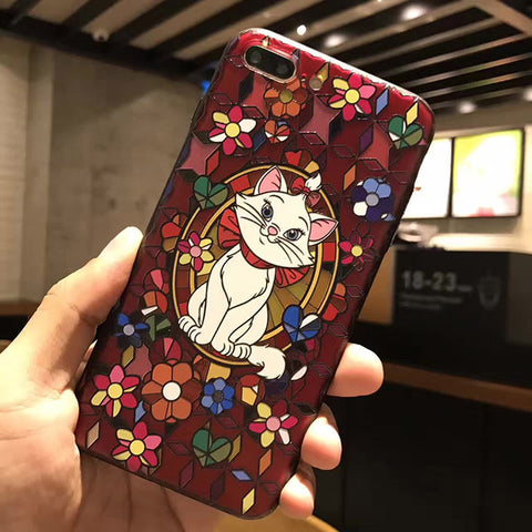 Kerzzil Snow White Mermaid Cute Case For iPhone7 6 6s Plus 3D Relief Cartoon Hard PC Phone Back Cover Case For iPhone X 6 8  6S - watchwomen