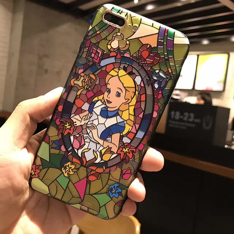Kerzzil Snow White Mermaid Cute Case For iPhone7 6 6s Plus 3D Relief Cartoon Hard PC Phone Back Cover Case For iPhone X 6 8  6S - watchwomen