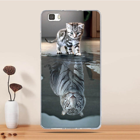 Soft TPU Case For Coque Huawei P8 LITE Case Silicon Back Cover For Funda Huawei Ascend P8 Lite Case 3D Relief phone bags Capa - watchwomen