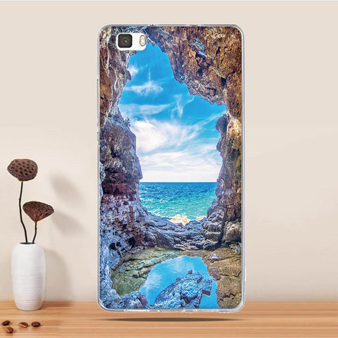 Soft TPU Case For Coque Huawei P8 LITE Case Silicon Back Cover For Funda Huawei Ascend P8 Lite Case 3D Relief phone bags Capa - watchwomen