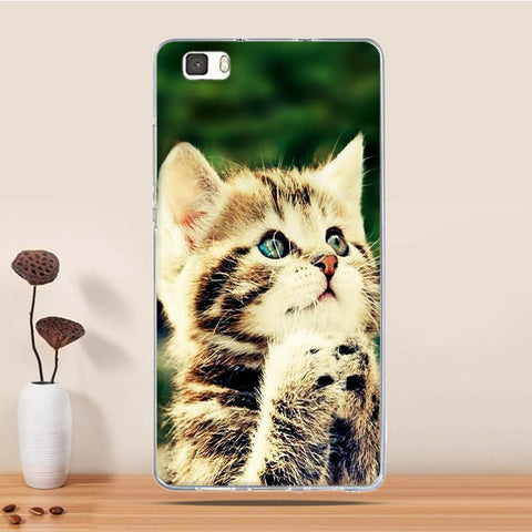 Soft TPU Case For Coque Huawei P8 LITE Case Silicon Back Cover For Funda Huawei Ascend P8 Lite Case 3D Relief phone bags Capa - watchwomen